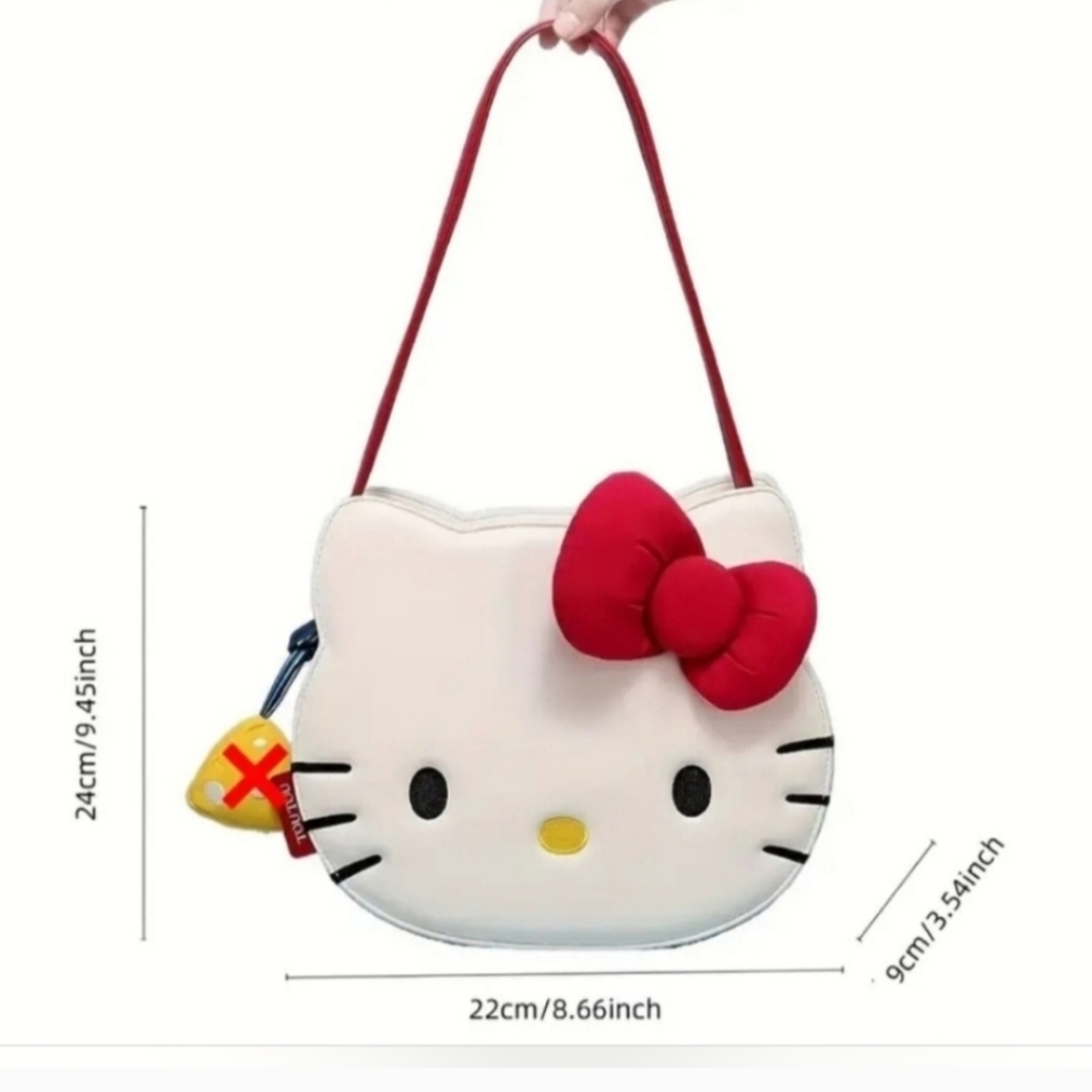 Hello Kitty White Crossbody Bag with Red Bow and Strap - Picture 8 of 9